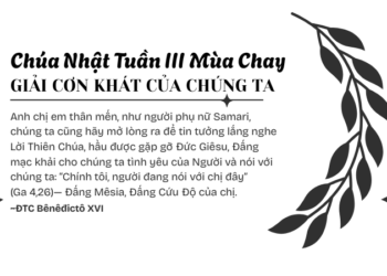 Chúa Nhật Tuần III Mùa Chay GIẢI CƠN KHÁT CỦA CHÚNG TA