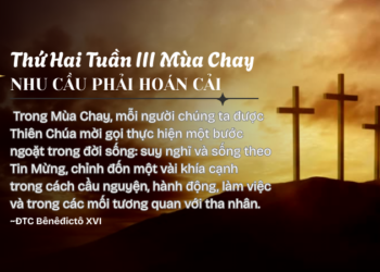 Thứ Hai Tuần III Mùa Chay NHU CẦU PHẢI HOÁN CẢI