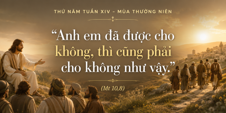 Thứ Năm 09.07.2026 Anh em đã được cho không, thì cũng hãy cho không