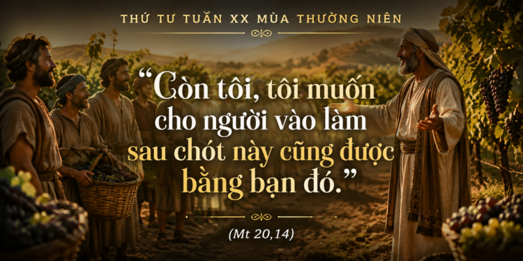 Thứ Tư 19.08.2026 Ân sủng vượt trên những gì ta xứng đáng